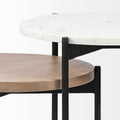White Marble | Brown Wood | Set of 2_3