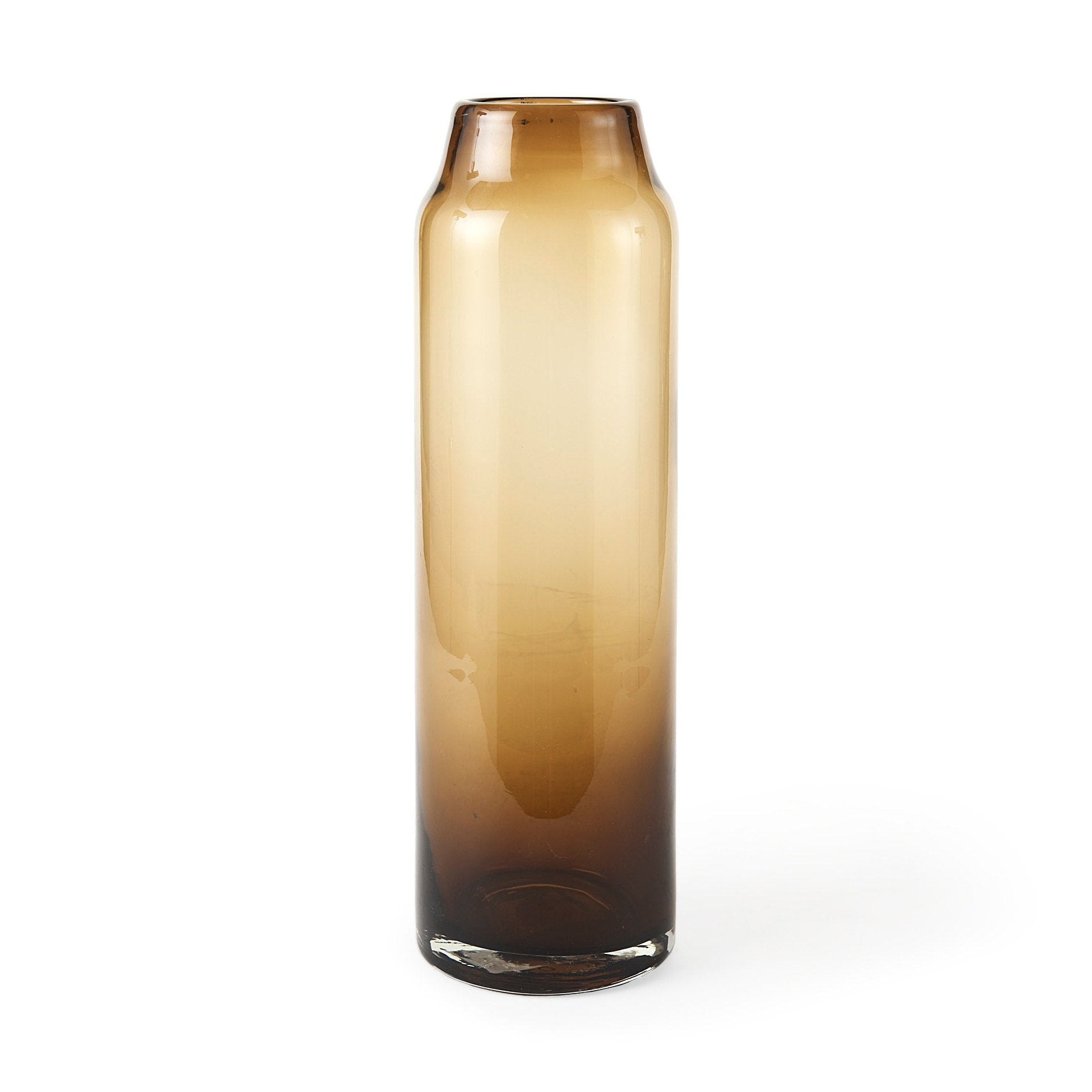 Amrita 4.8L x 4.8W x 16.0H Golden Brown Glass Vase