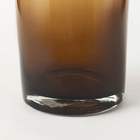 Amrita 4.8L x 4.8W x 16.0H Golden Brown Glass Vase
