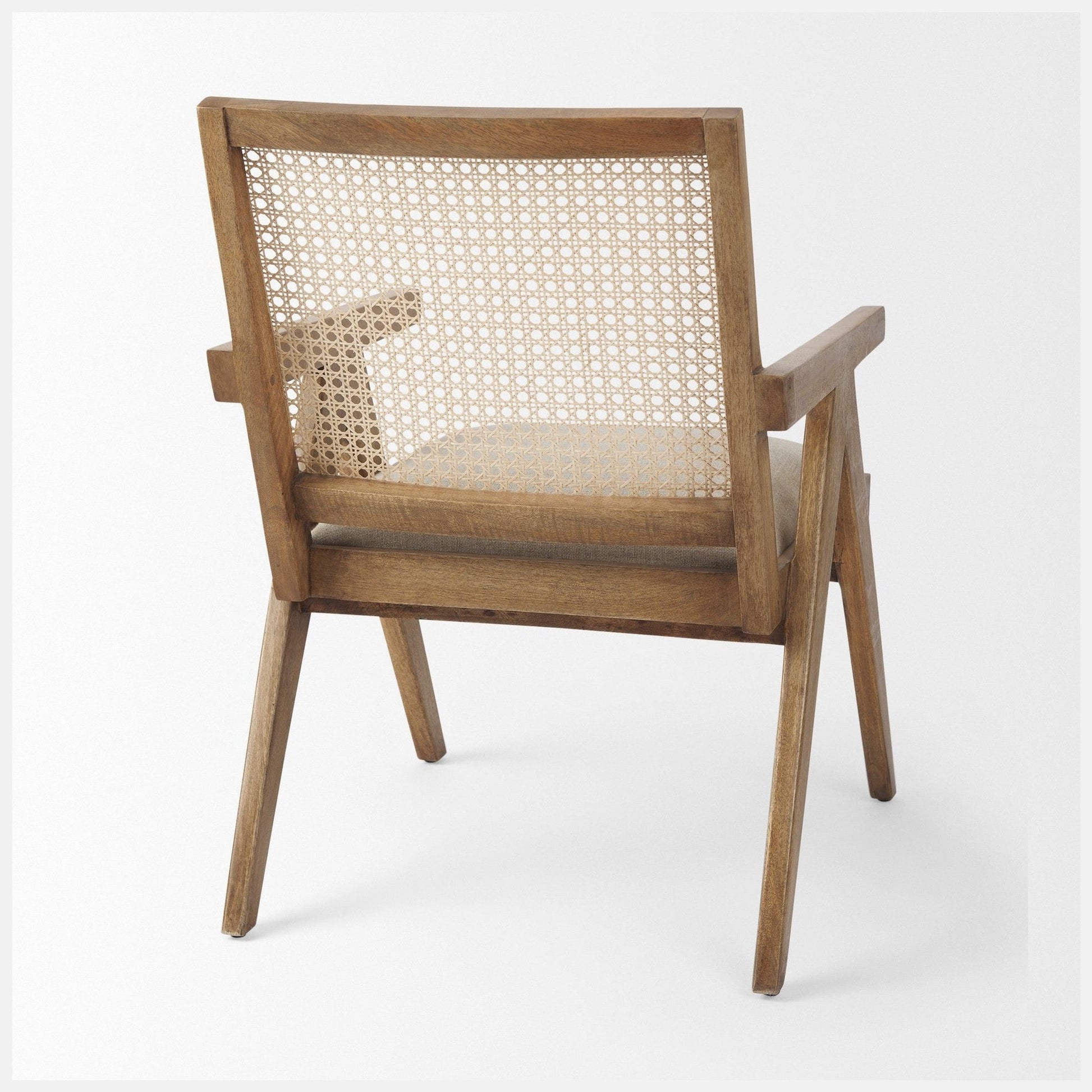 Light Brown Wood | Cane Back | Beige Upholstery_4