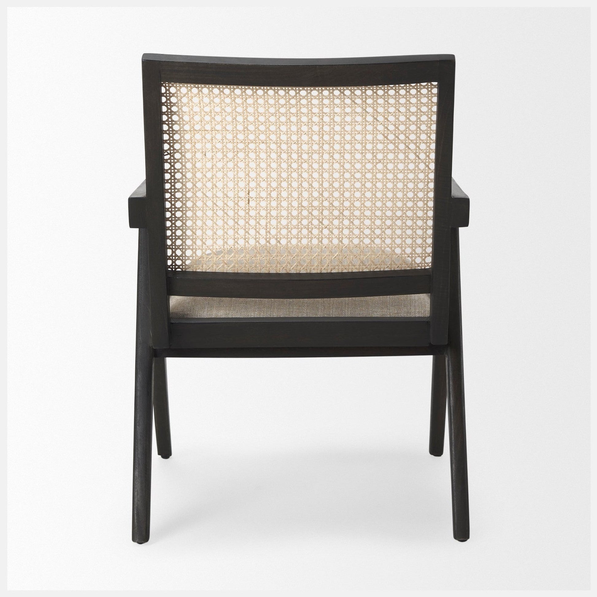 Black Wood | Cane Back | Beige Upholstery_3