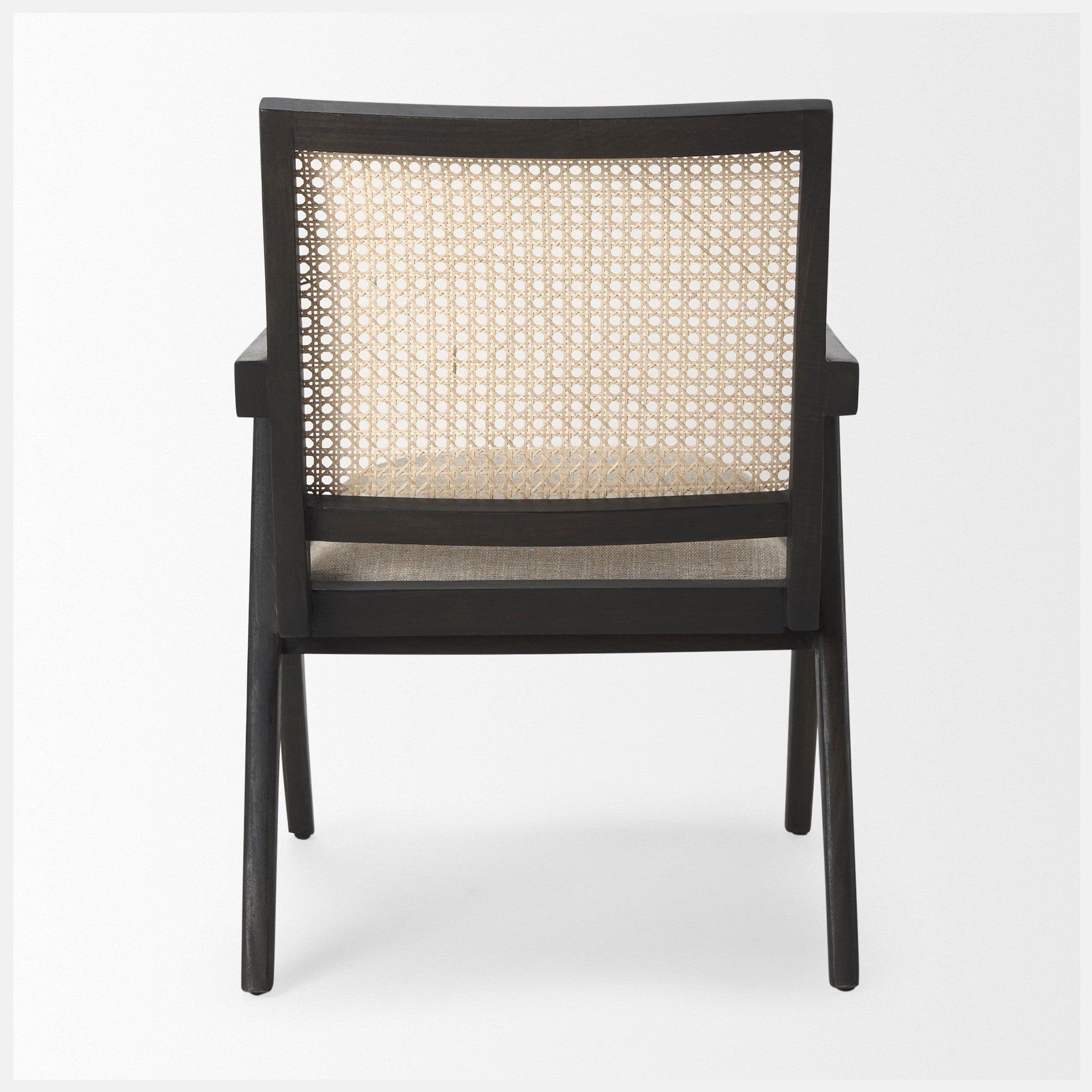 Black Wood | Cane Back | Beige Upholstery_3