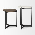 White Marble | Dark Brown Wood | Set of 2_4