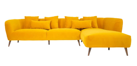 Maja Velvet Sectional - Dijon