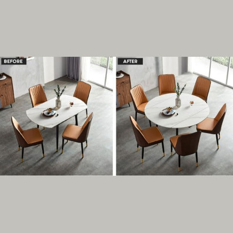 Jess 2.0 Round Extendable Dining Table - White
