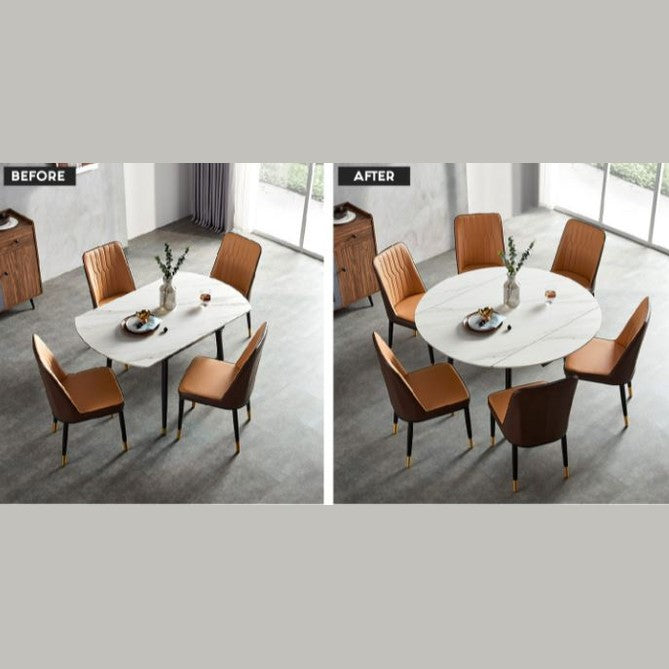 Jess 2.0 Round Extendable Dining Table - White