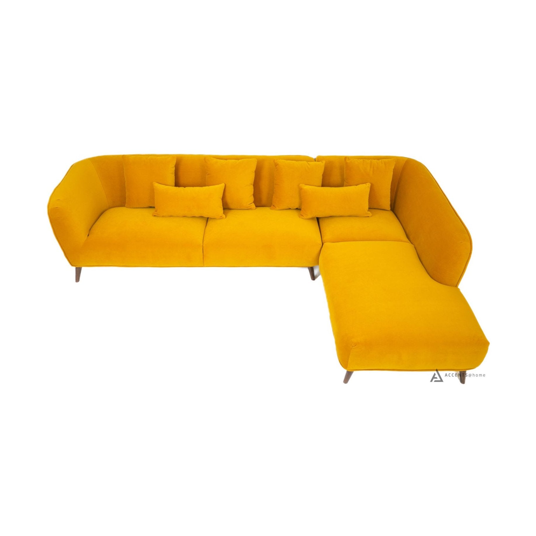 Maja Velvet Sectional - Dijon
