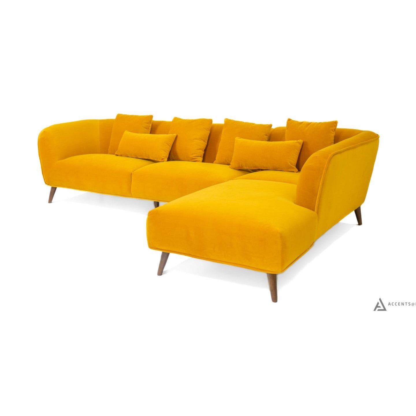 Maja Velvet Sectional - Dijon