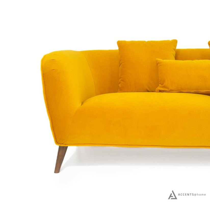 Maja Velvet Sectional - Dijon