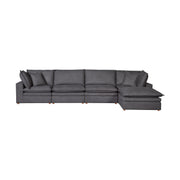 Mitzi Cloud Modular Sectional 5 Pc Set Charcoal Grey