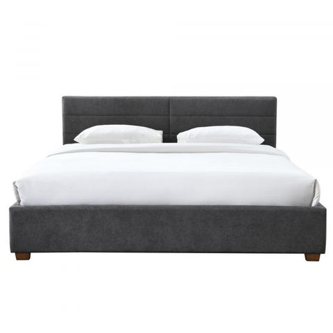 Emilio 78" King Platform Bed with Drawers in Charcoal