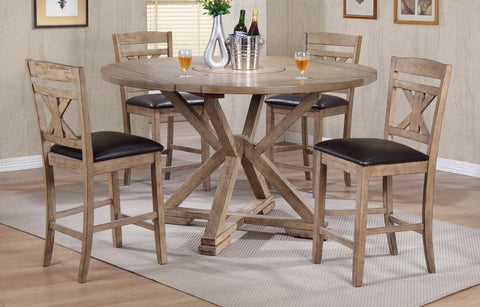 Grandview 60" Round Tall Table w/ Drop Leaves