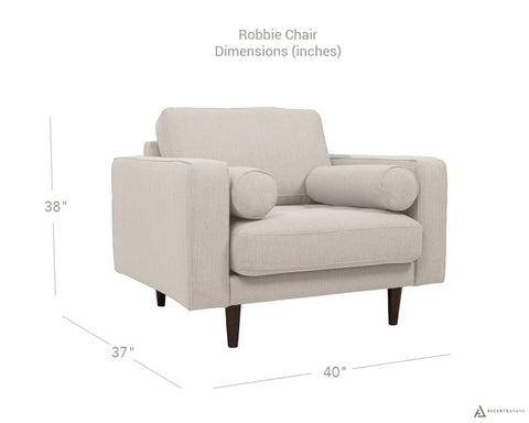Robbie Fabric Chair - Stone