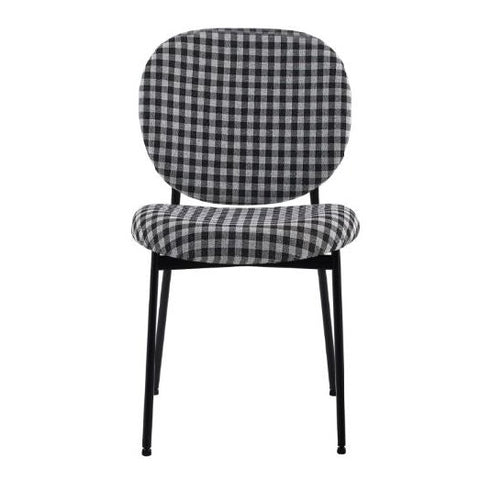 Vashi Dining Chair - Black 'n White Plaid