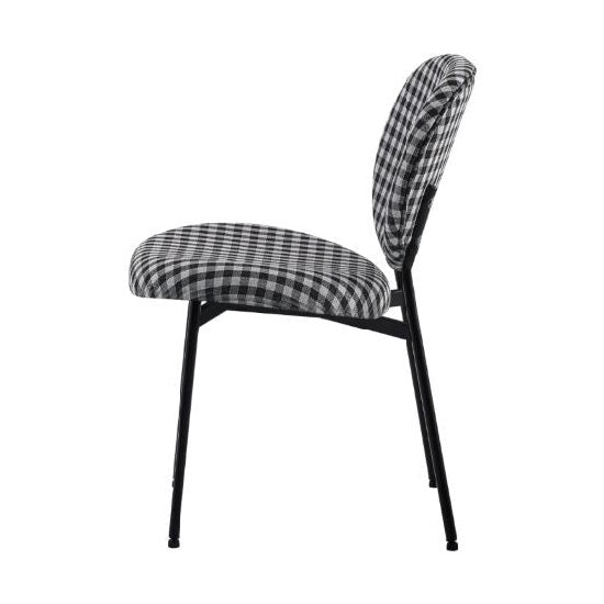 Vashi Dining Chair - Black & White Plaid