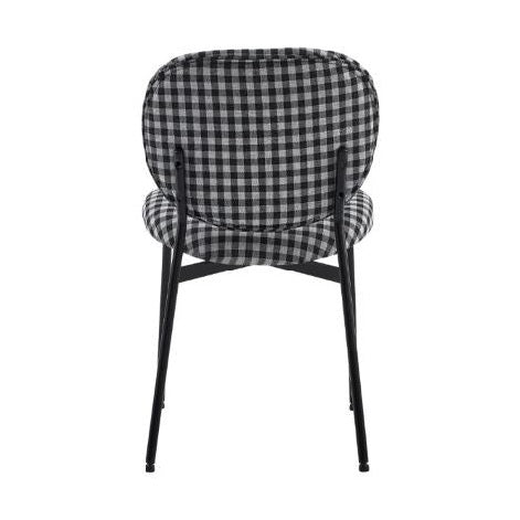 Vashi Dining Chair - Black & White Plaid