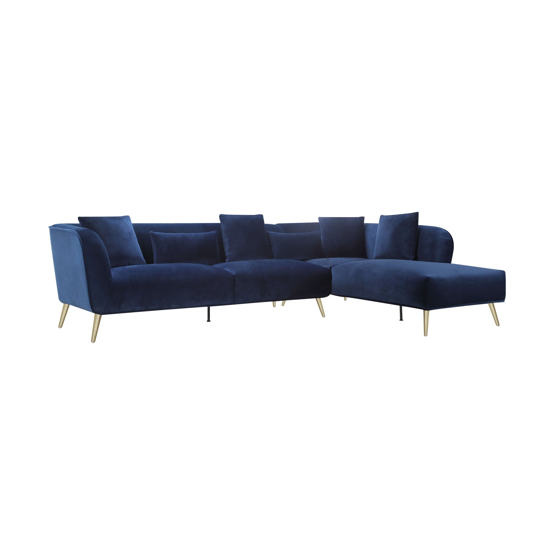 Maja Velvet Sectional - Royal Blue (5350002753689)