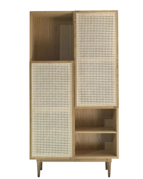 FLOOR MODEL Cane Bookcase - Natural