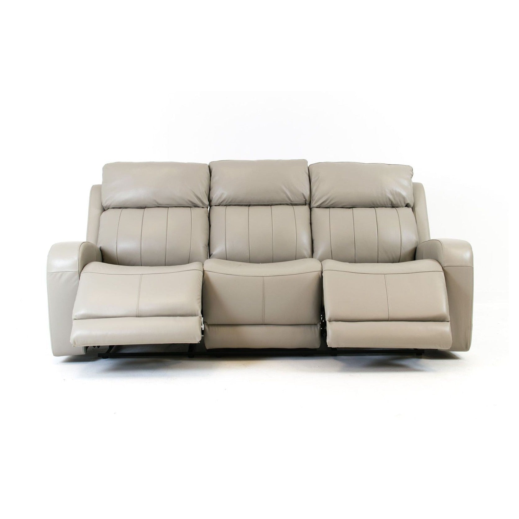 Carrara Genuine Leather  Power Reclining Sofa - Cloudy