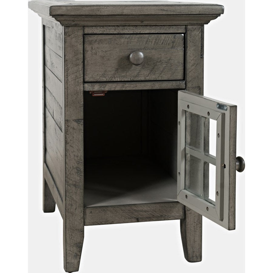 Rustic Shores Power Chairside Table - Stone