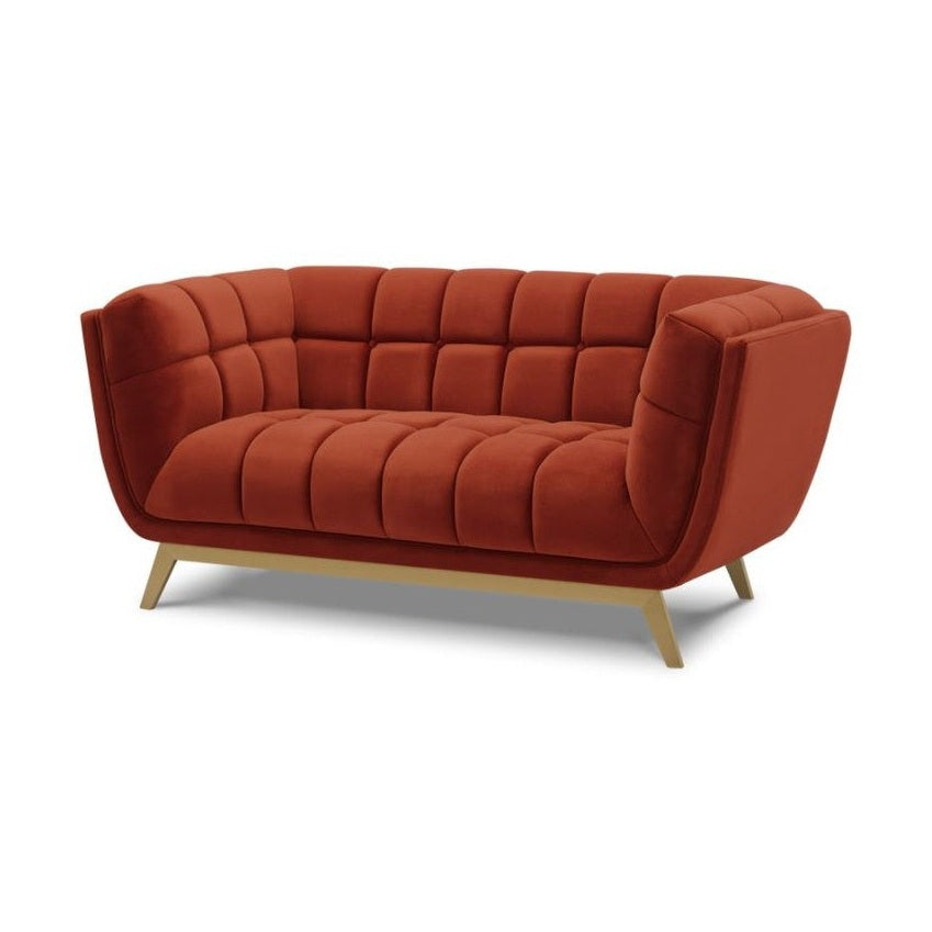 Yaletown Mid Century Loveseat - Rust