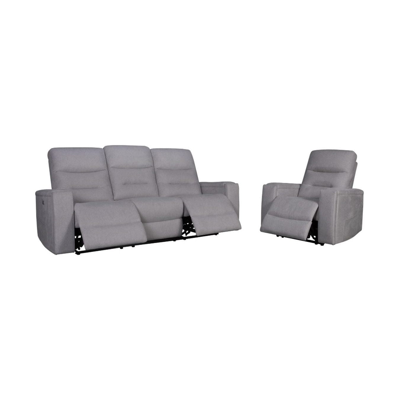 Roche Power Recliner Sofa - Light Grey