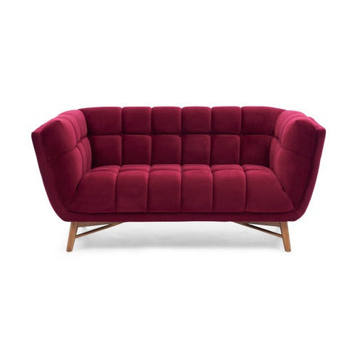 Kitsilano Loveseat - Velvet Merlot Floor Model at Coquitlam Centre