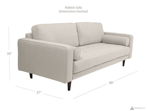 Robbie Fabric Sofa - Stone
