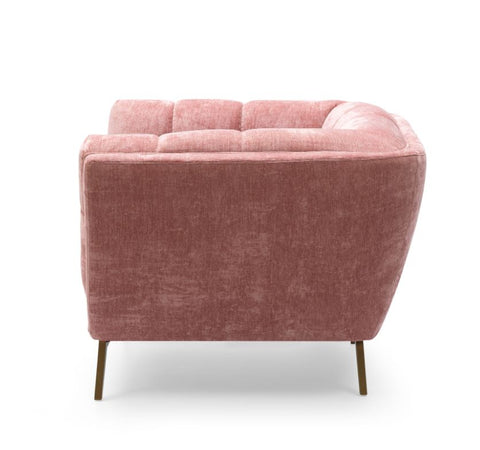 Yaletown Mid Century Accent Chair - Rose Crushed Velvet