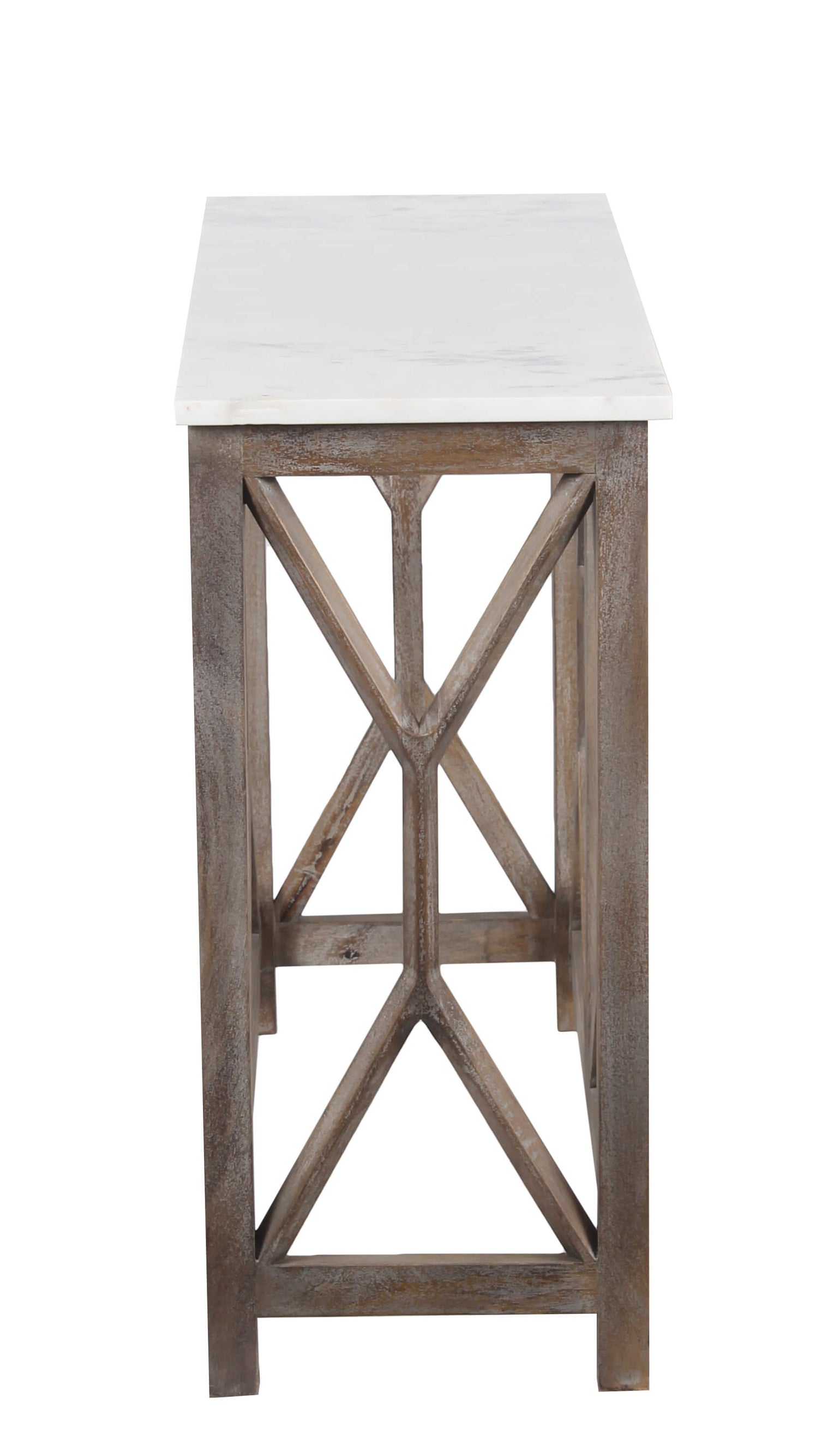 Calicut Console Table Marble Top AccentsHome