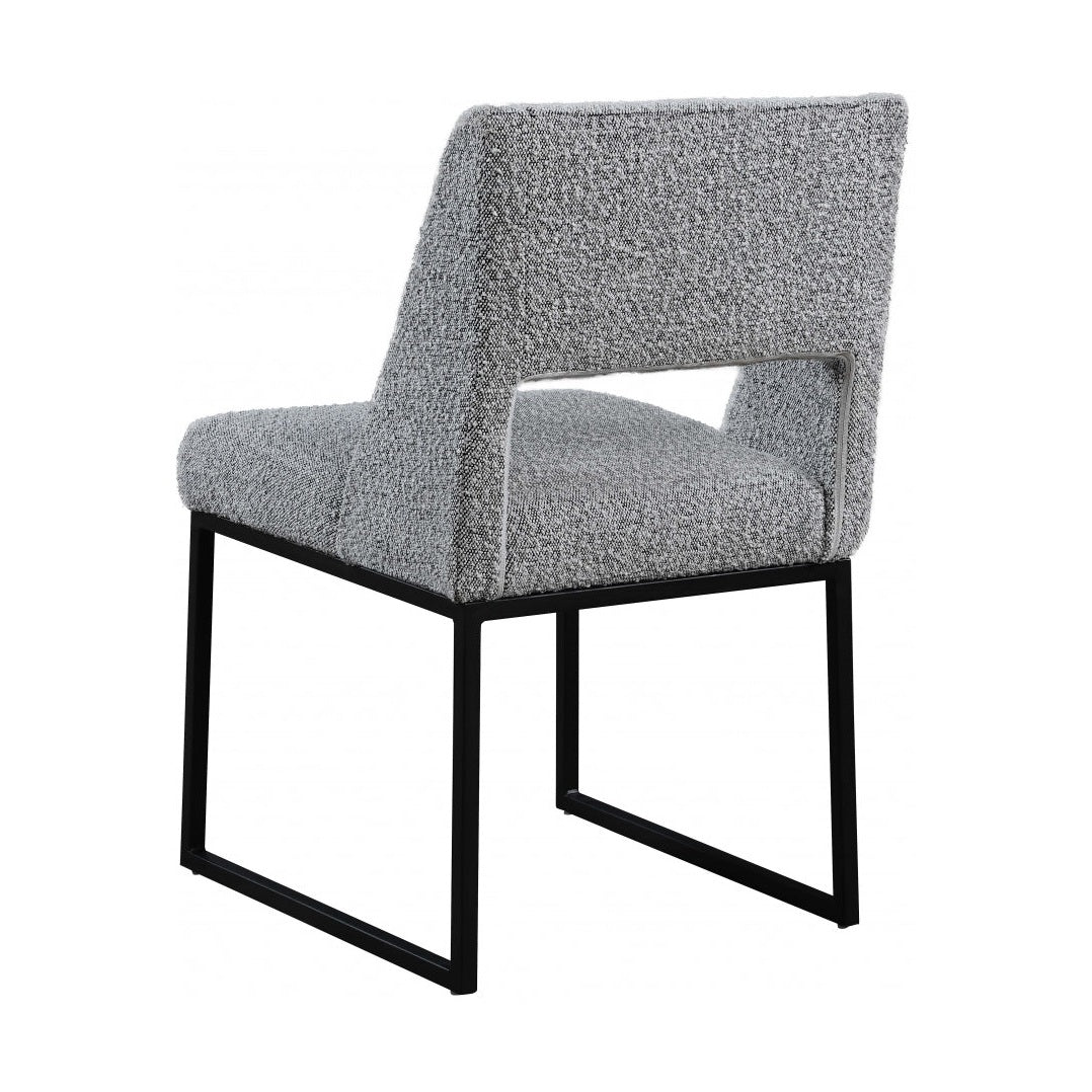Evan Boucle' Fabric Dining Chair - Grey