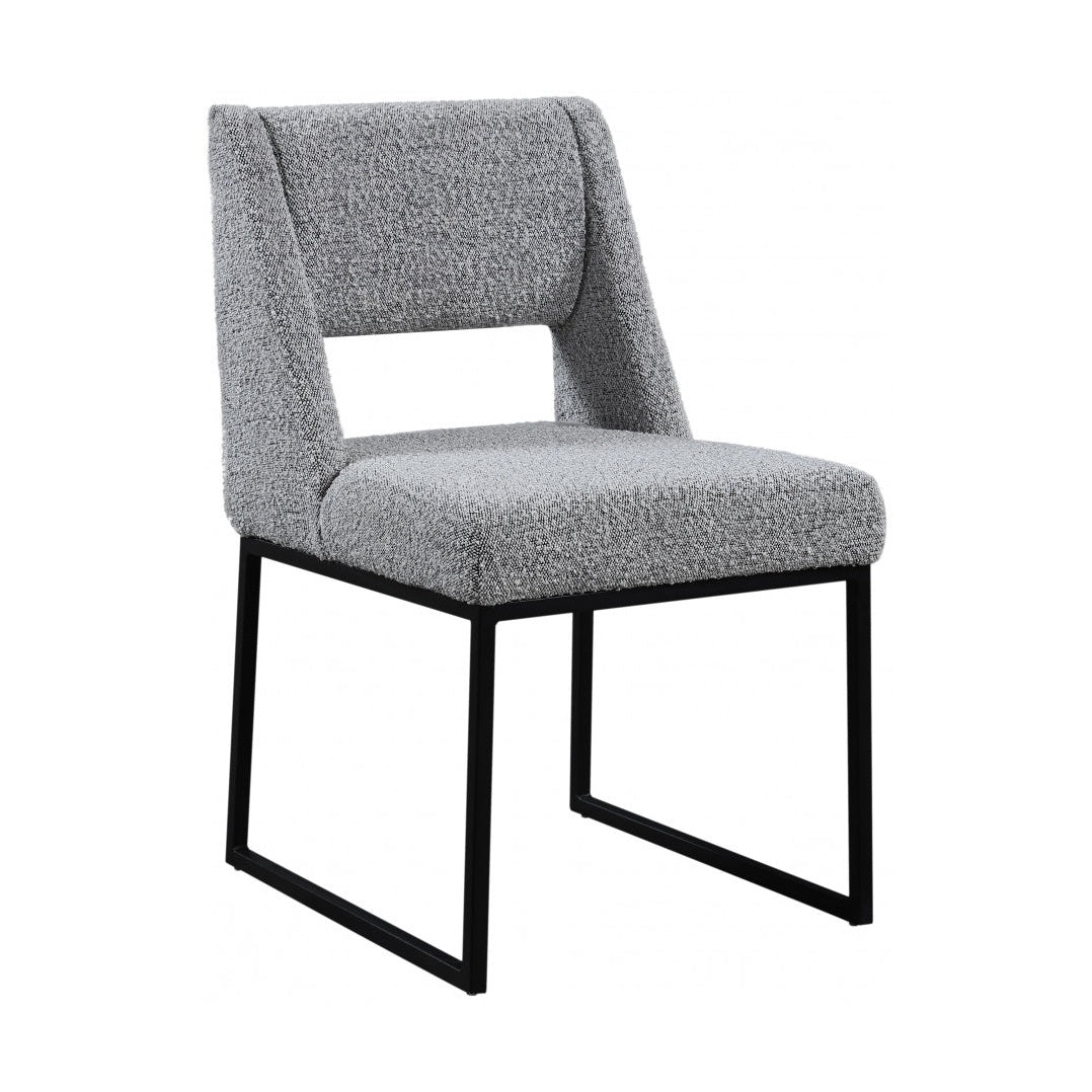 Evan Boucle' Fabric Dining Chair - Grey