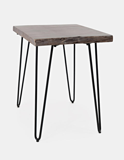 Nature's Edge Live Edge Chairside Table Slate Brushed Grey