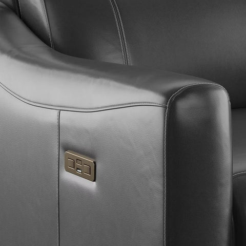 Laredo Power Sofa With Power Headrest-Grey U5210-41-03