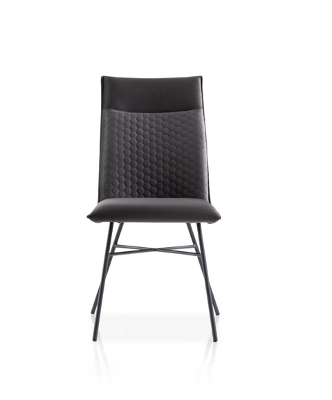 Chanel Dining Chair - Dark Grey Velvet