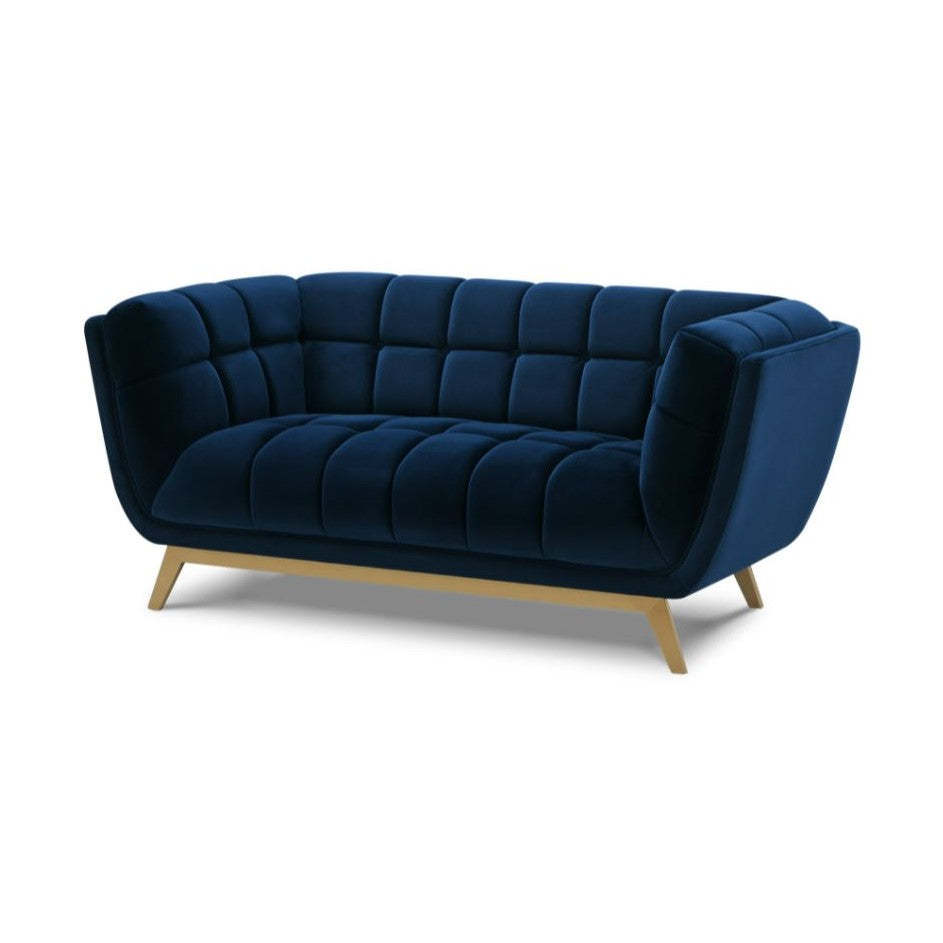 Yaletown Mid Century Loveseat - Dark Blue