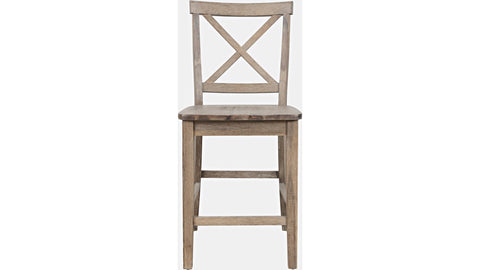 X Back Counter Stool - Bisque