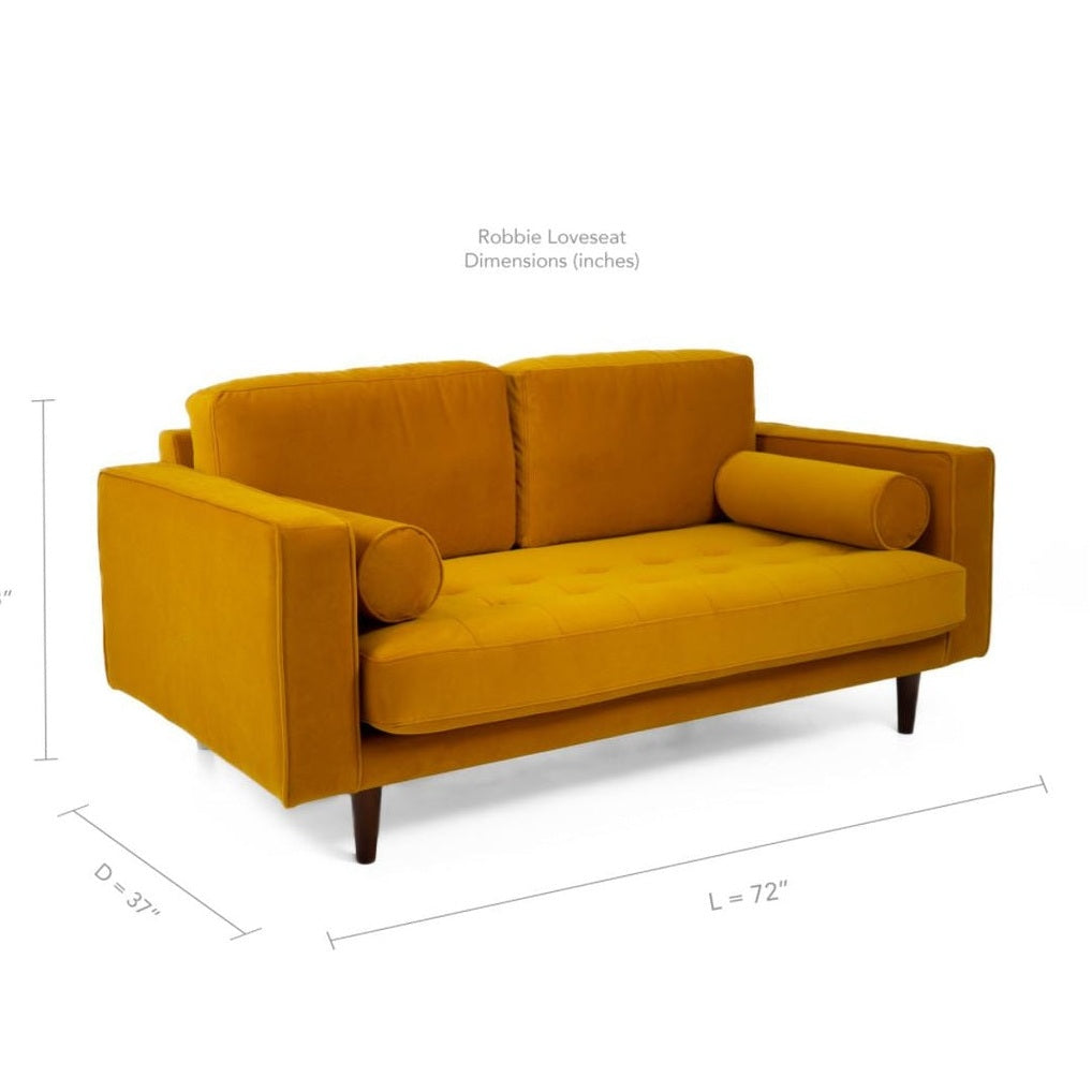 Robbie Velvet Loveseat