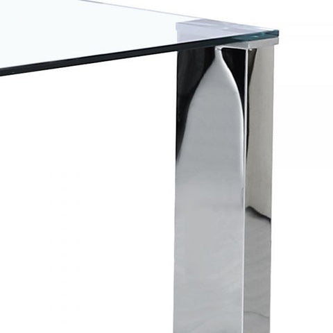 Frankfurt Rectangular Dining Table in Stainless Steel