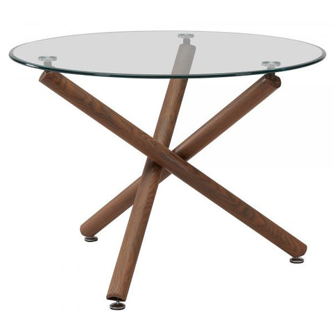Rocca Round Dining Table in Walnut