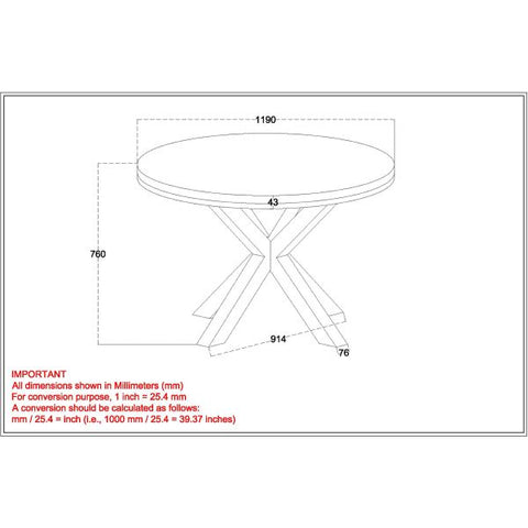 Arhan Round Dining Table in Natural