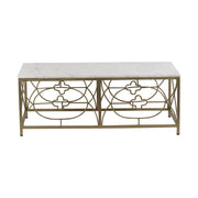 Catherine Coffee Table Gold with Marble top