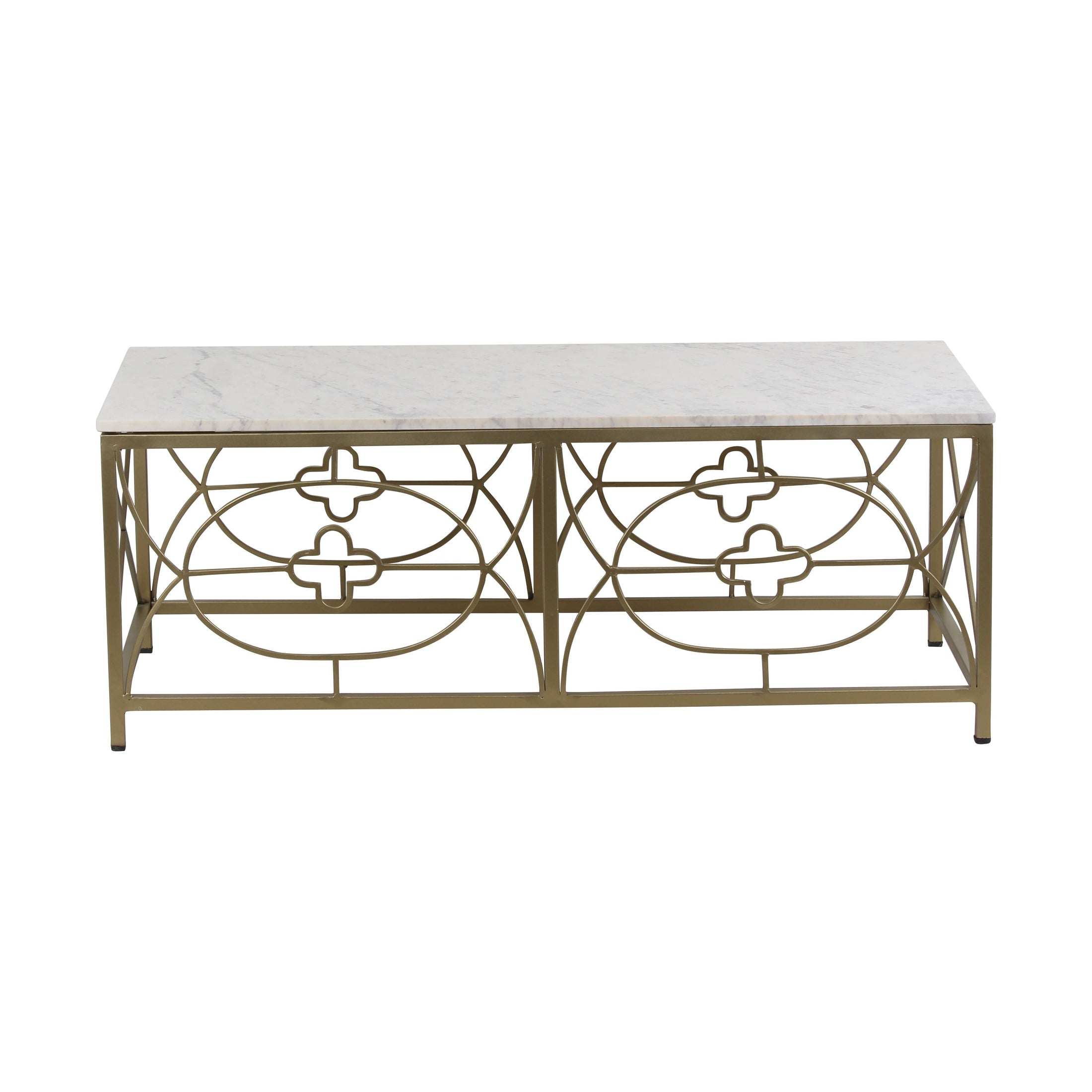 Catherine Coffee Table Gold with Marble top