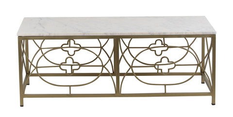 Catherine Coffee Table Gold with Marble top