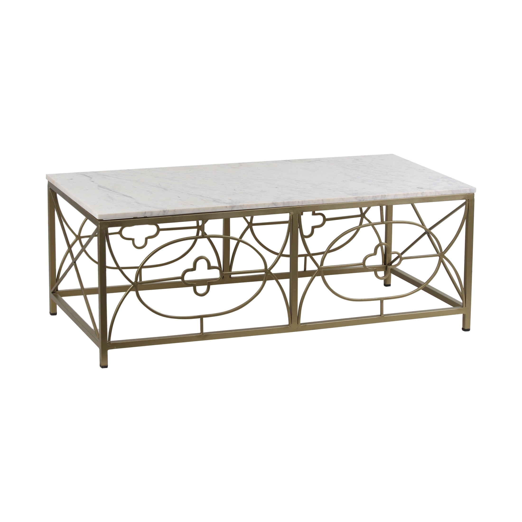 Catherine Coffee Table Gold with Marble top
