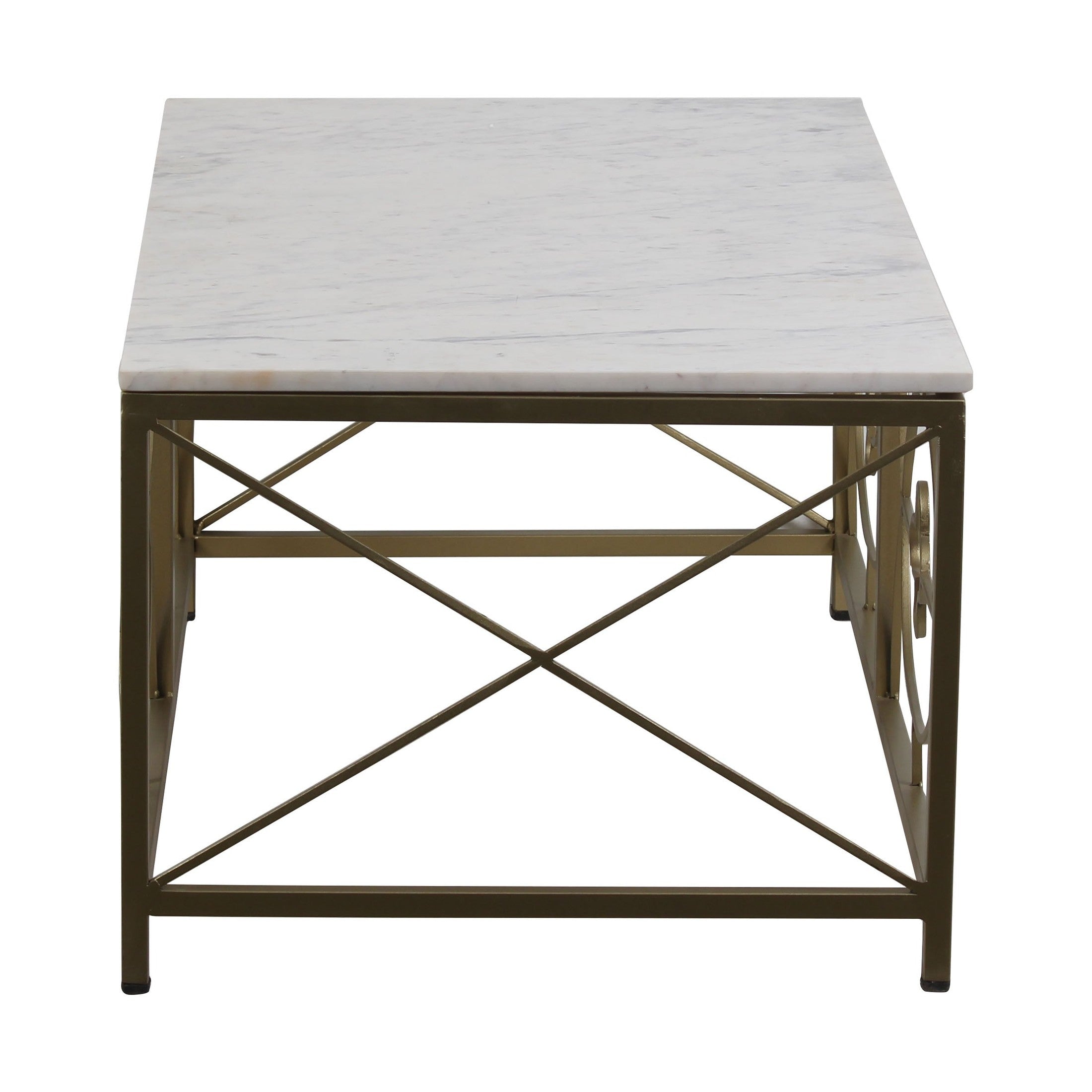 Catherine Coffee Table Gold with Marble top