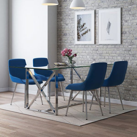 Cassidy Side Chair, set of 2 in Blue