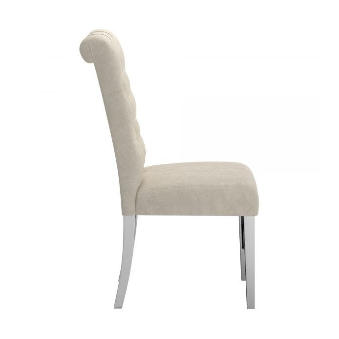 Chloe Side Chair, Set of 2 in Beige