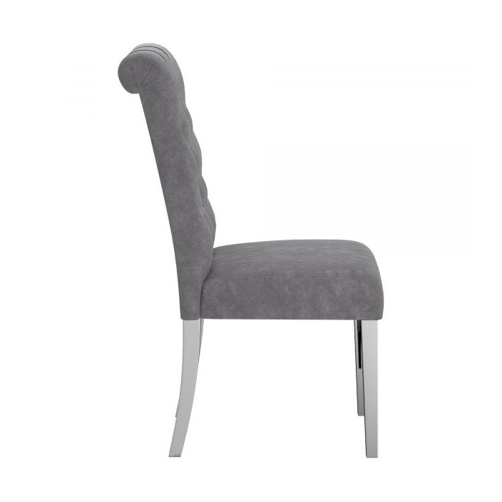 Chloe Side Chair, Set of 2 in Grey