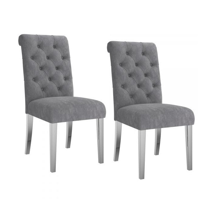 Chloe Side Chair, Set of 2 in Grey